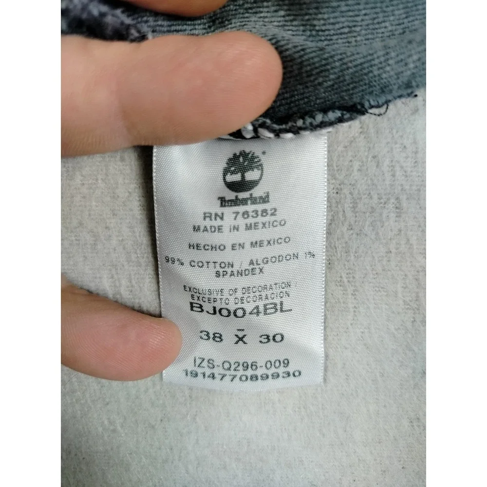 Timberland Jeans Mens 38 Gray‎ Charcoal Wash Straight Stretch Denim Streetwear